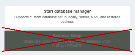 Not use local database