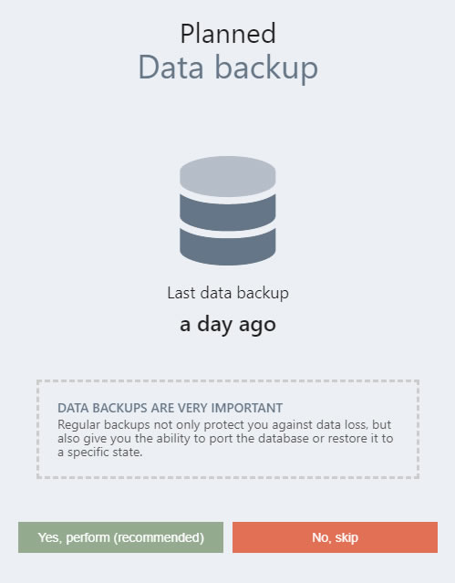 Perform PaperOffice data backup