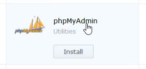 Download php my Admin from Package Center