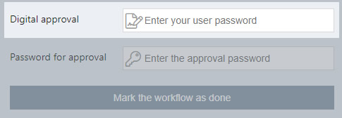 Control window digital signature input