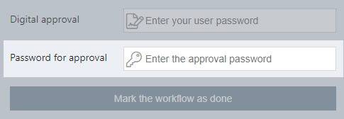 Request password for approval